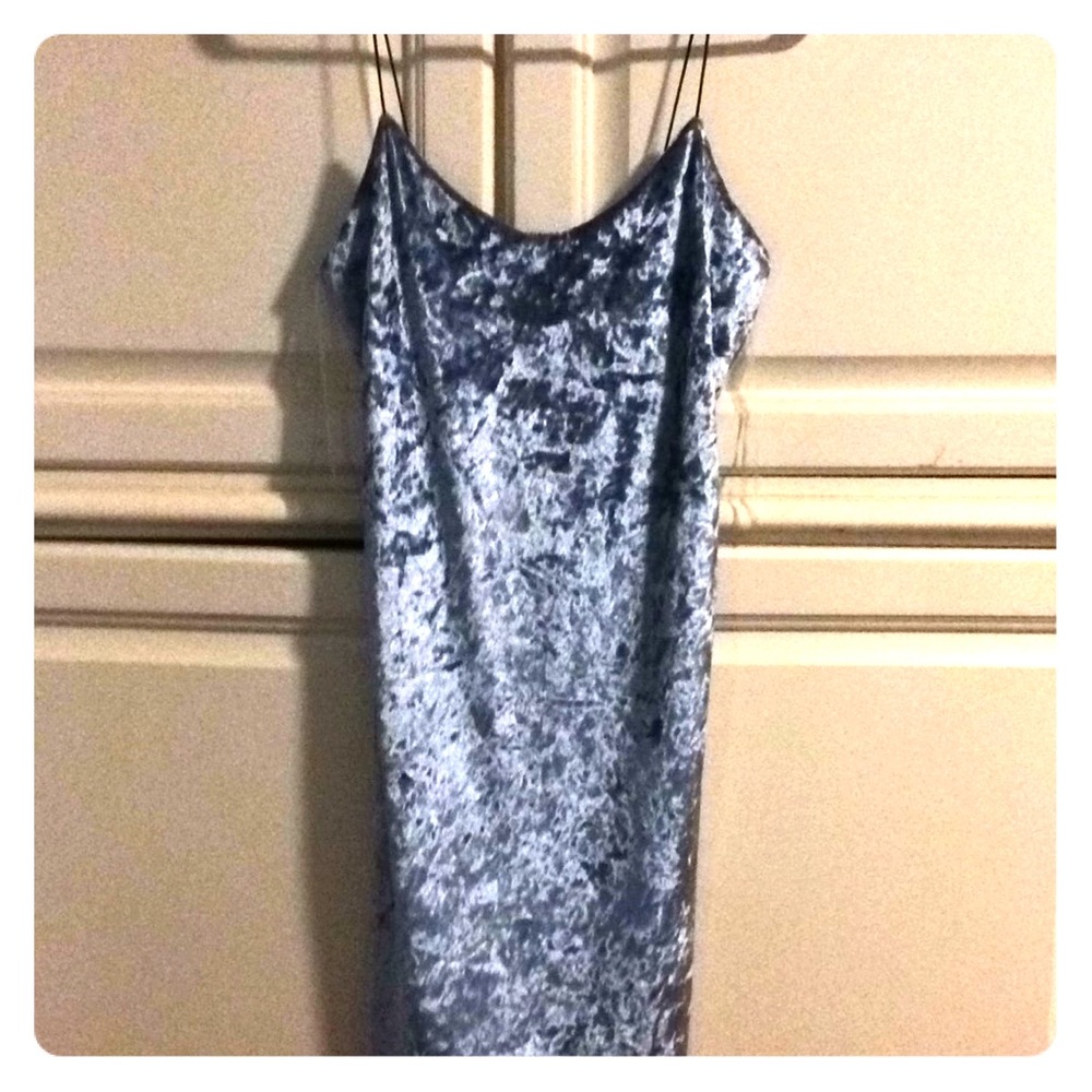 NWT Polly and Esther Blue Velvet Dress